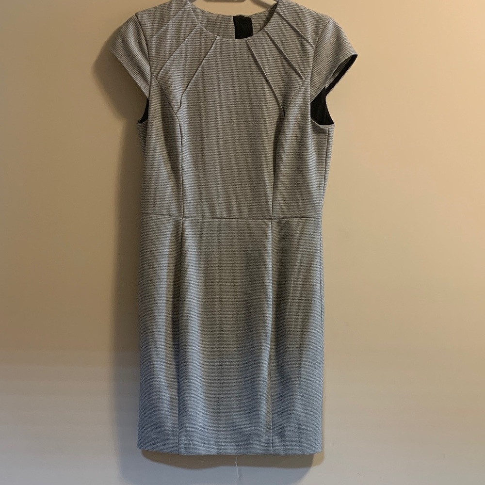 H & M Elegant Gray Grey Checkered Women's Dress